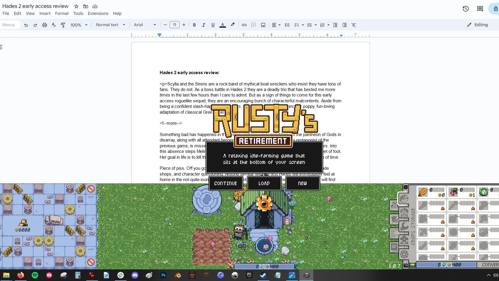 你能在工作时玩 Rusty's Retirement 还能完成工作吗？