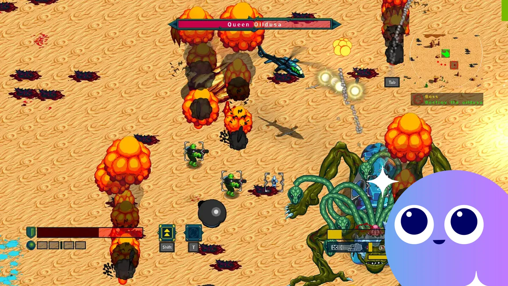 这是 Megacopter 的演示，这是一个 Desert Strike 的模仿，带有火星攻击的飞溅